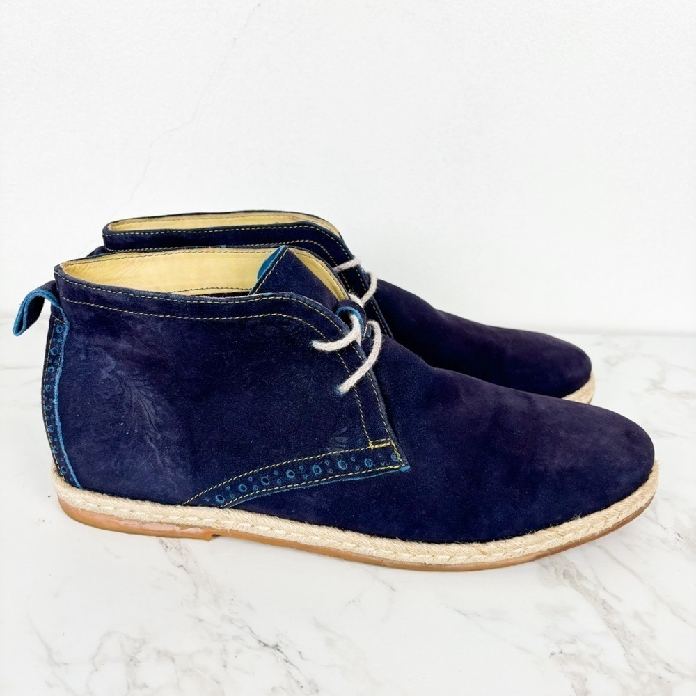 Robert Graham Men's Navy Blur Kamiko Chukka Boot Sz 12 - Picture 2 of 12
